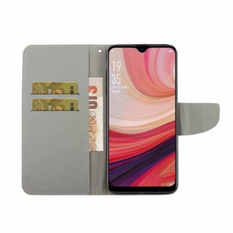 Flip Case Oppo A15 Meri Remmien Kanssa