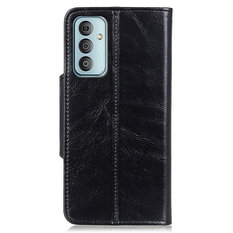 Flip Case Samsung Galaxy M23 5G Keinonahka Patenttipainike Khazneh