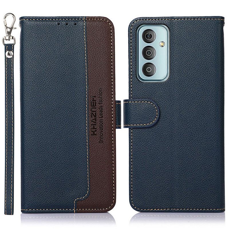 Flip Case Samsung Galaxy M23 5G Litsi Style Rfid Khazneh