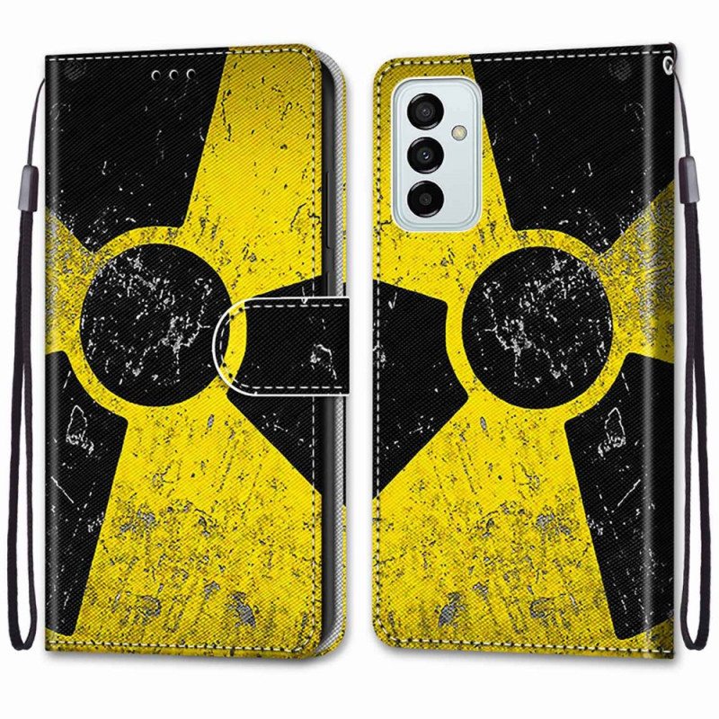 Flip Case Samsung Galaxy M23 5G Suojaketju Kuori Nauhan Vaara