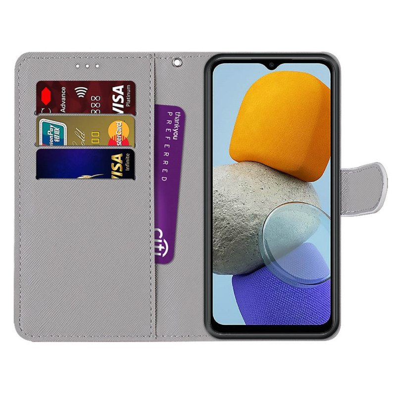 Flip Case Samsung Galaxy M23 5G Suojaketju Kuori Nauhan Vaara