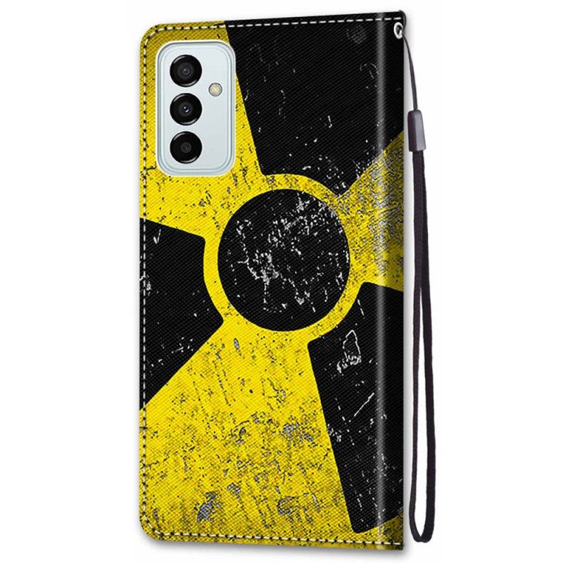 Flip Case Samsung Galaxy M23 5G Suojaketju Kuori Nauhan Vaara