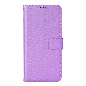 Flip Case Samsung Galaxy M23 5G Teksturoitu Kuvio Hihnalla