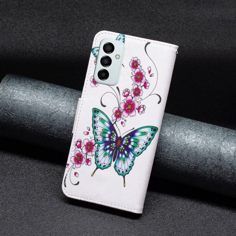 Flip Case Samsung Galaxy M23 5G Upeita Perhosia