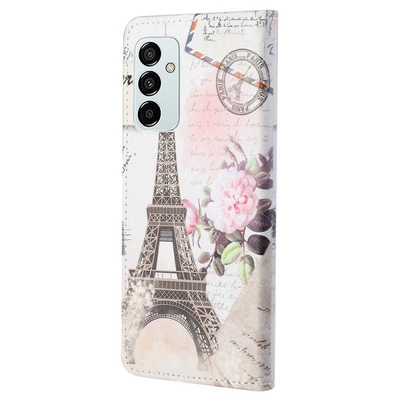 Kotelot Samsung Galaxy M23 5G Vintage Eiffel-torni