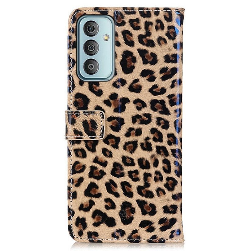 Nahkakotelo Samsung Galaxy M23 5G Leopardin Ihovaikutus