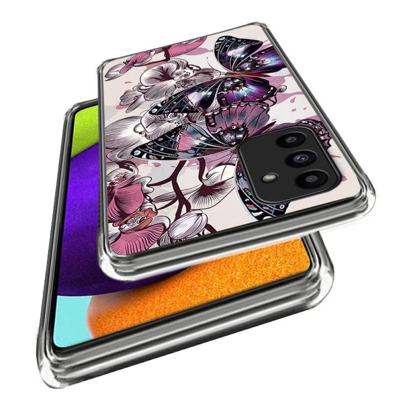 Case Samsung Galaxy A15 Puhelinkuoret Purppuraperhosia