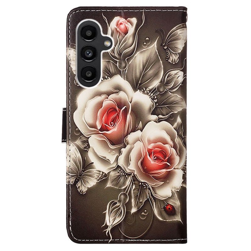 Kotelot Samsung Galaxy A15 Strap Roses