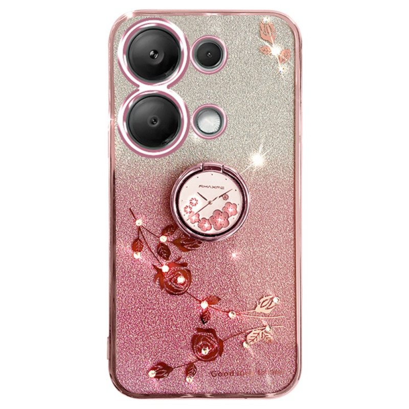 Case Poco X6 5g Puhelinkuoret Glitter- Ja Tekojalokivisormusteline