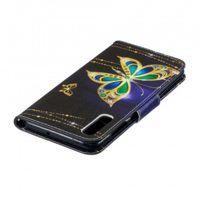 Flip Case Samsung Galaxy A70 Maaginen Perhonen