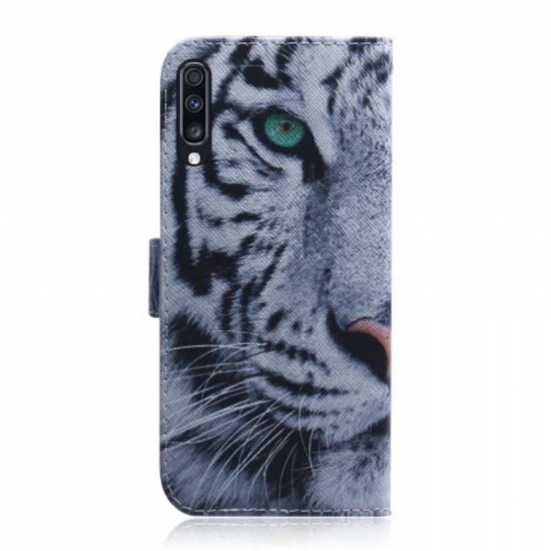 Flip Case Samsung Galaxy A70 Tiikerin Kasvot