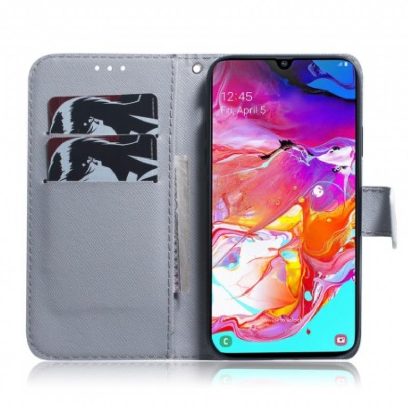 Flip Case Samsung Galaxy A70 Tiikerin Kasvot