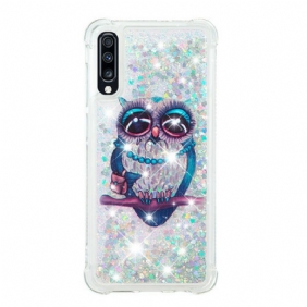 Kuori Samsung Galaxy A70 Neiti Owl Sequins