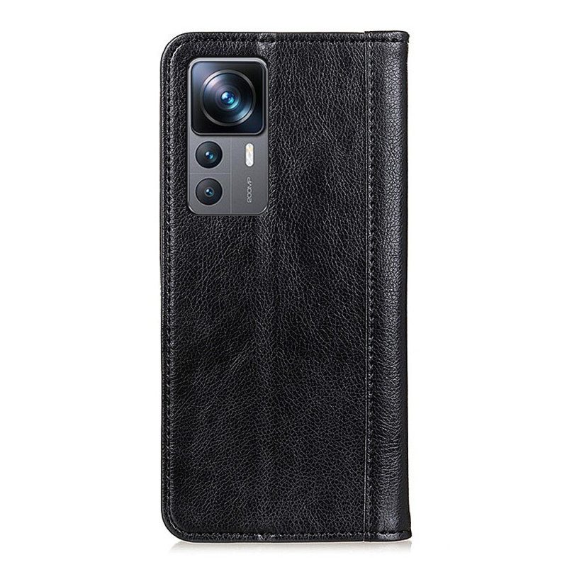 Puhelinkuoret Xiaomi 12T / 12T Pro Kotelot Flip Halkaistu Nahka