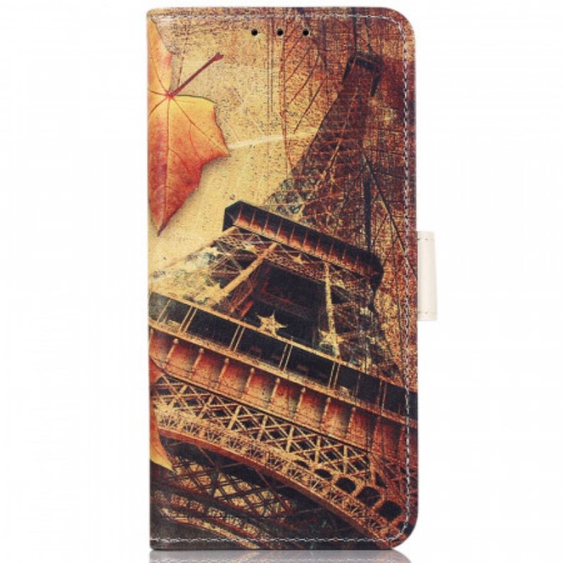 Flip Case Samsung Galaxy A03 Core Eiffel-torni Syksyllä