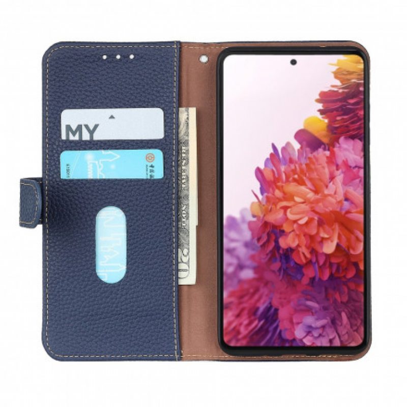 Flip Case Oppo Reno 6 5G Khazneh Litsi Nahka