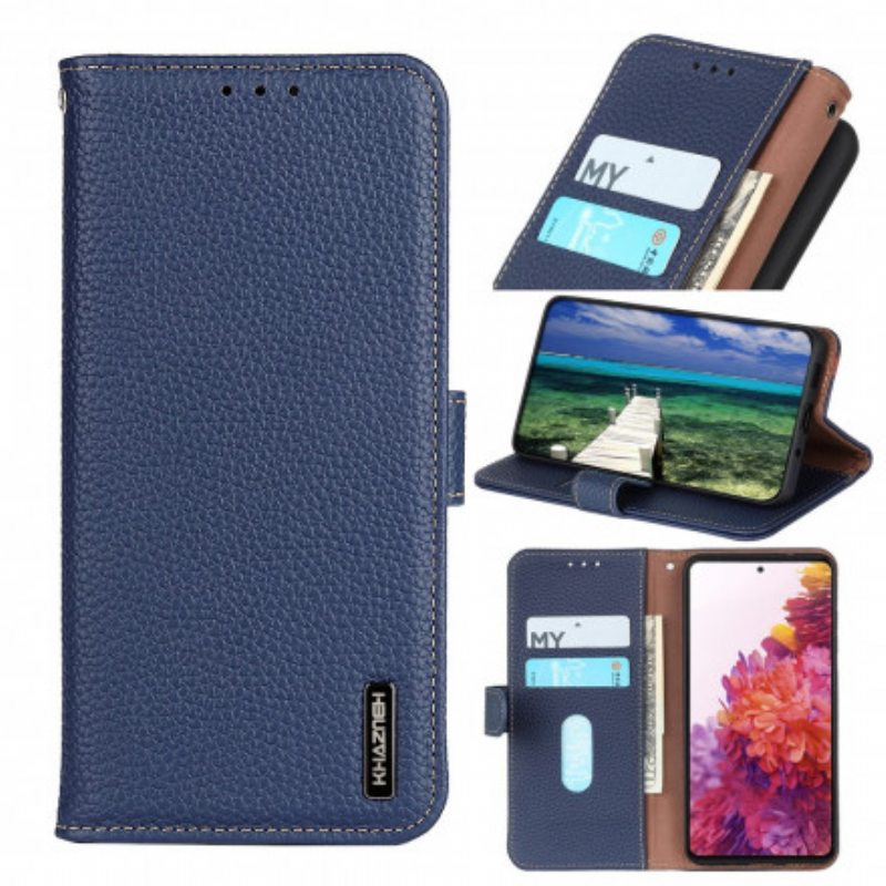 Flip Case Oppo Reno 6 5G Khazneh Litsi Nahka