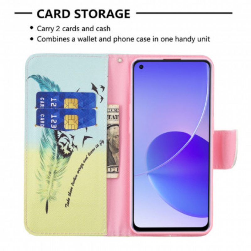 Flip Case Oppo Reno 6 5G Oppia Lentämään