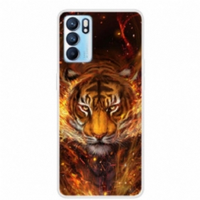 Kuori Oppo Reno 6 5G Joustava Tiger