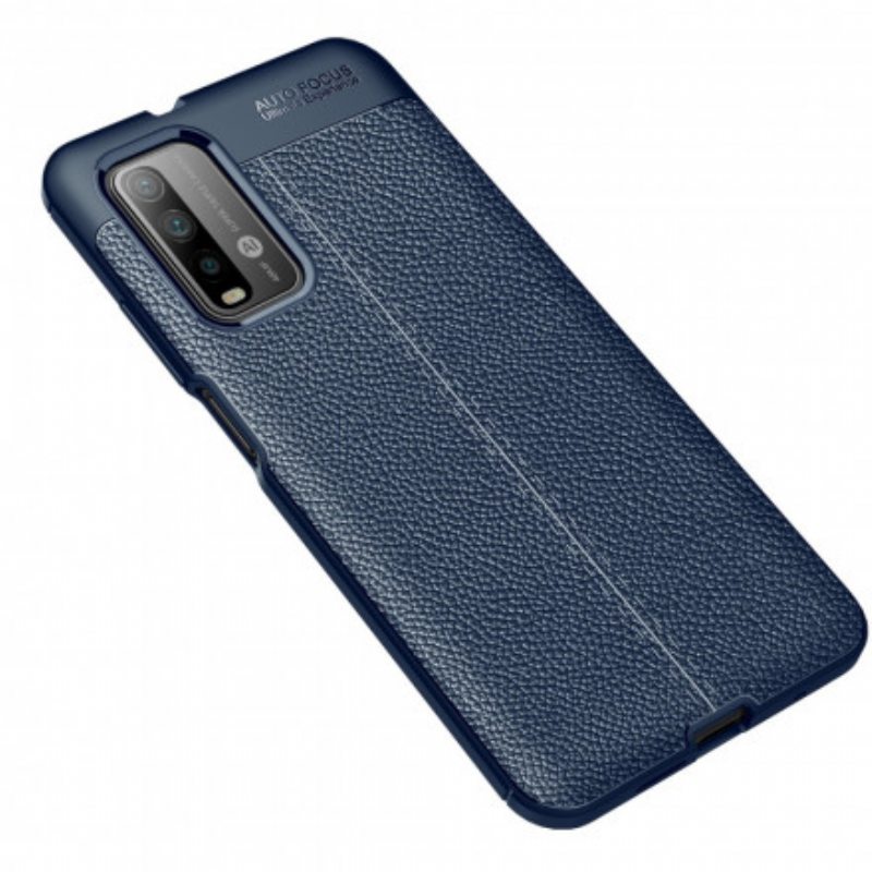 Case Poco M3 Nahkaefekti Litsi Double Line