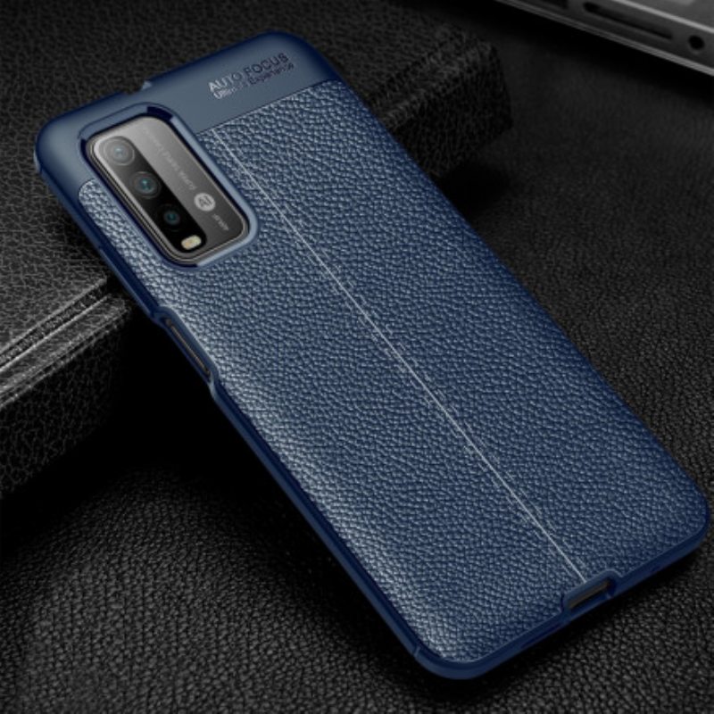 Case Poco M3 Nahkaefekti Litsi Double Line