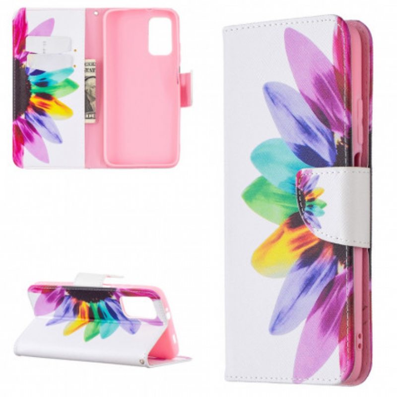 Flip Case Poco M3 Akvarelli Kukka