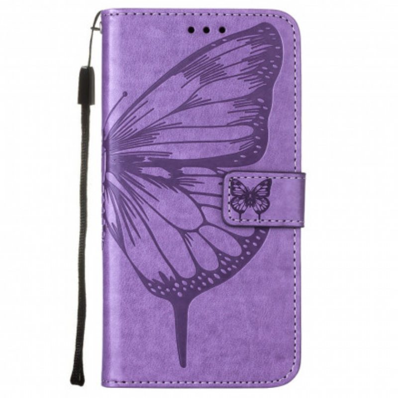 Kotelot Poco M3 Butterfly Design Kaulanauhalla