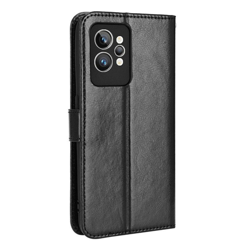 Flip Case Realme GT2 Pro Näyttävä Keinonahka