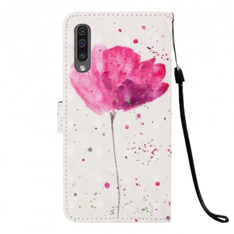 Case Nahkakotelo Samsung Galaxy A50 Akvarelli Unikko