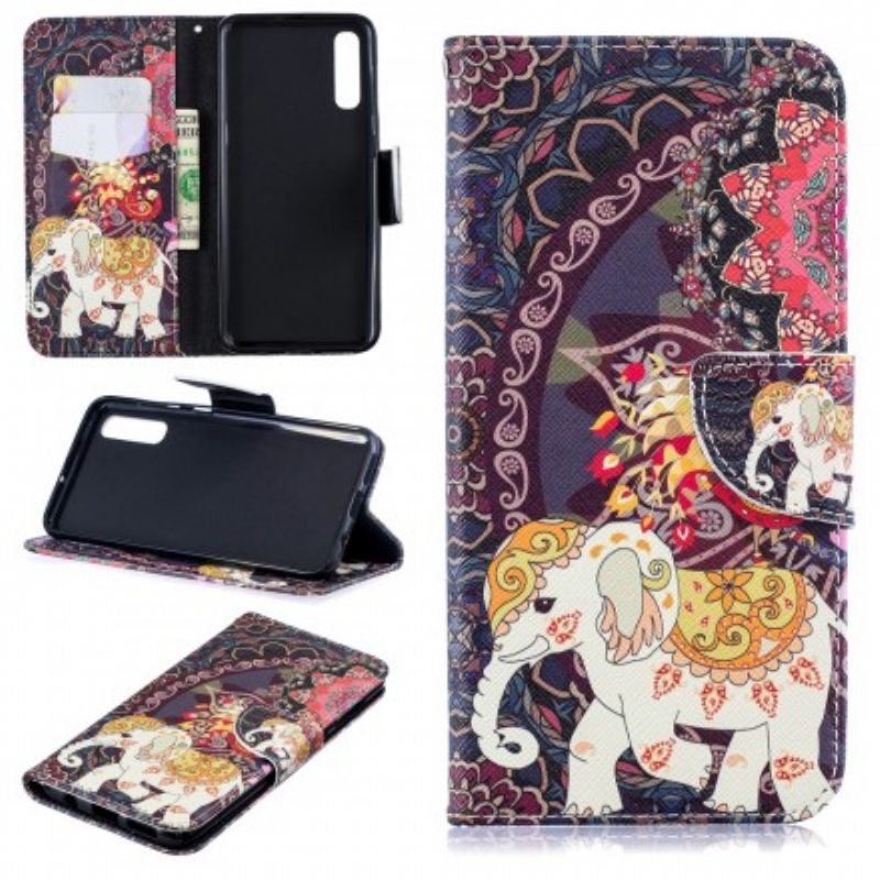 Flip Case Samsung Galaxy A50 Etnisten Norsujen Mandala