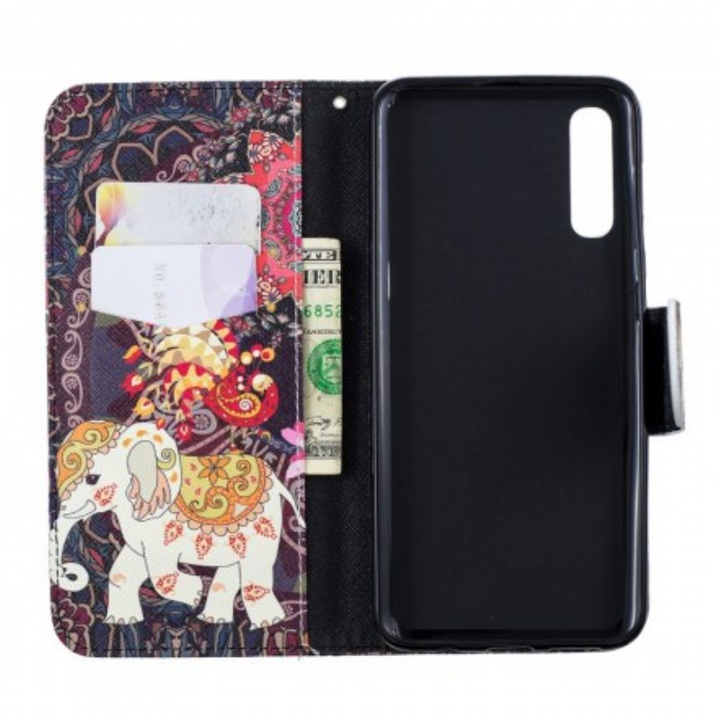 Flip Case Samsung Galaxy A50 Etnisten Norsujen Mandala