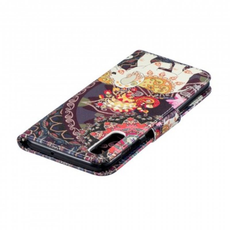 Flip Case Samsung Galaxy A50 Etnisten Norsujen Mandala