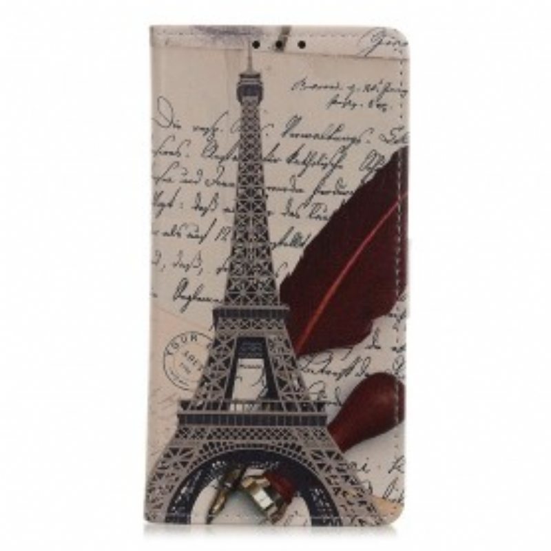 Flip Case Samsung Galaxy A50 Runoilijan Eiffel-torni