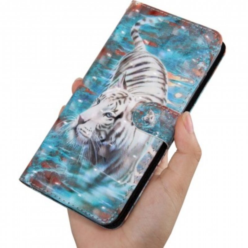 Flip Case Samsung Galaxy A50 Tiikeri Vedessä