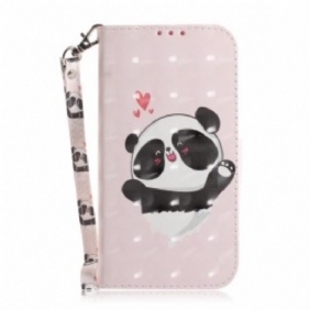 Kotelot Samsung Galaxy A50 Suojaketju Kuori Panda Love With Lanyard