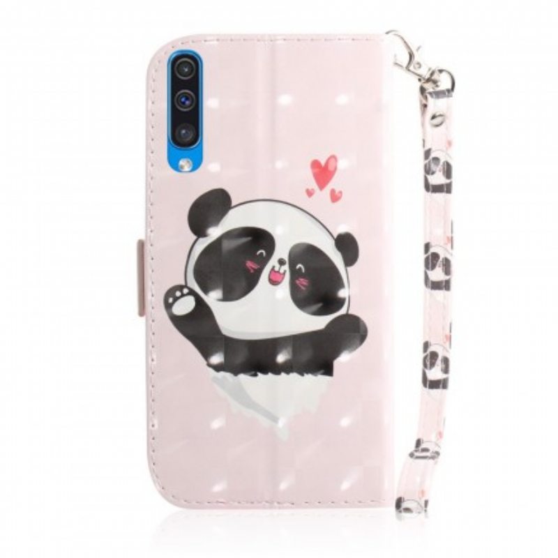 Kotelot Samsung Galaxy A50 Suojaketju Kuori Panda Love With Lanyard