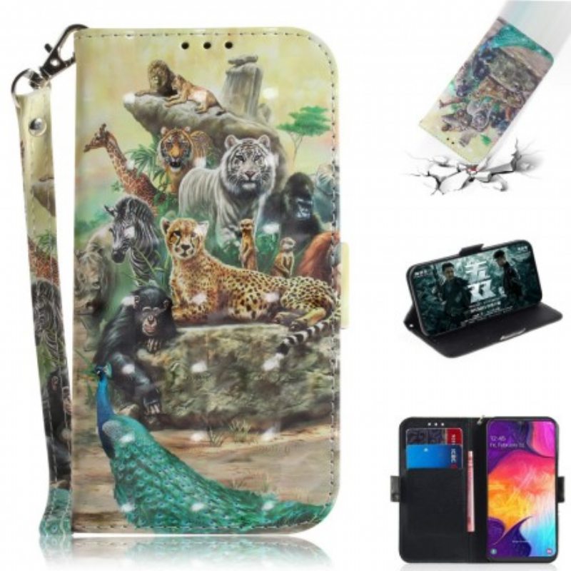 Kotelot Samsung Galaxy A50 Suojaketju Kuori Thong Safari Animals