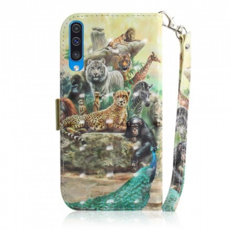 Kotelot Samsung Galaxy A50 Suojaketju Kuori Thong Safari Animals