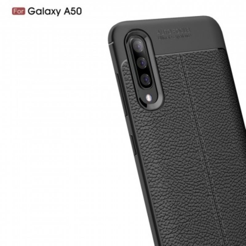 Kuori Samsung Galaxy A50 Kaksilinjainen Litsi-nahkaefekti