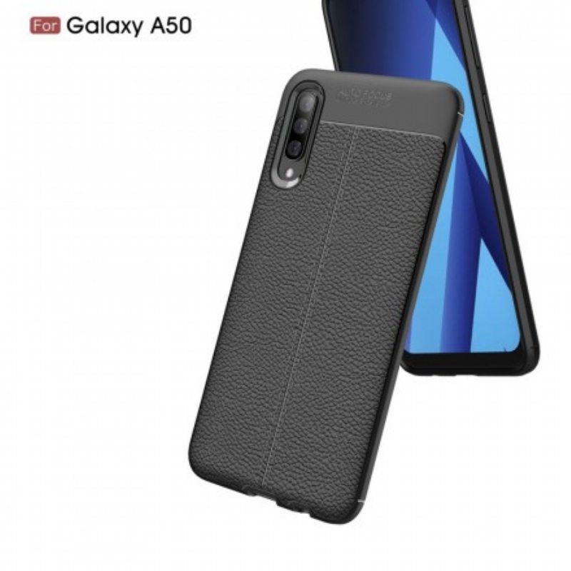 Kuori Samsung Galaxy A50 Kaksilinjainen Litsi-nahkaefekti