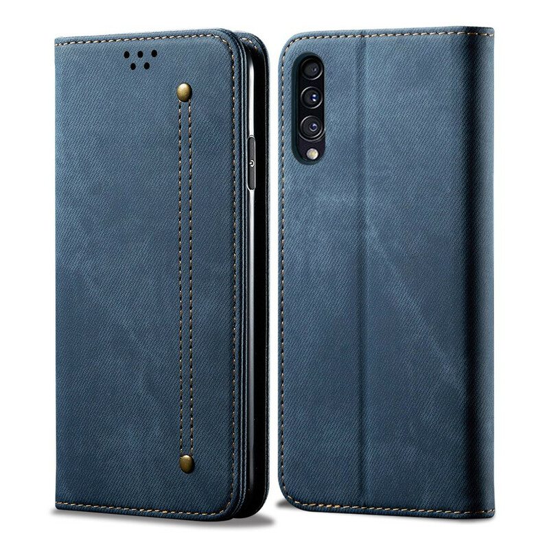 Puhelinkuoret Samsung Galaxy A50 Kotelot Flip Denim Kangas