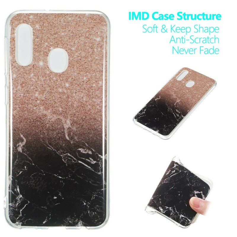 Case Samsung Galaxy A20e Glitter Marble