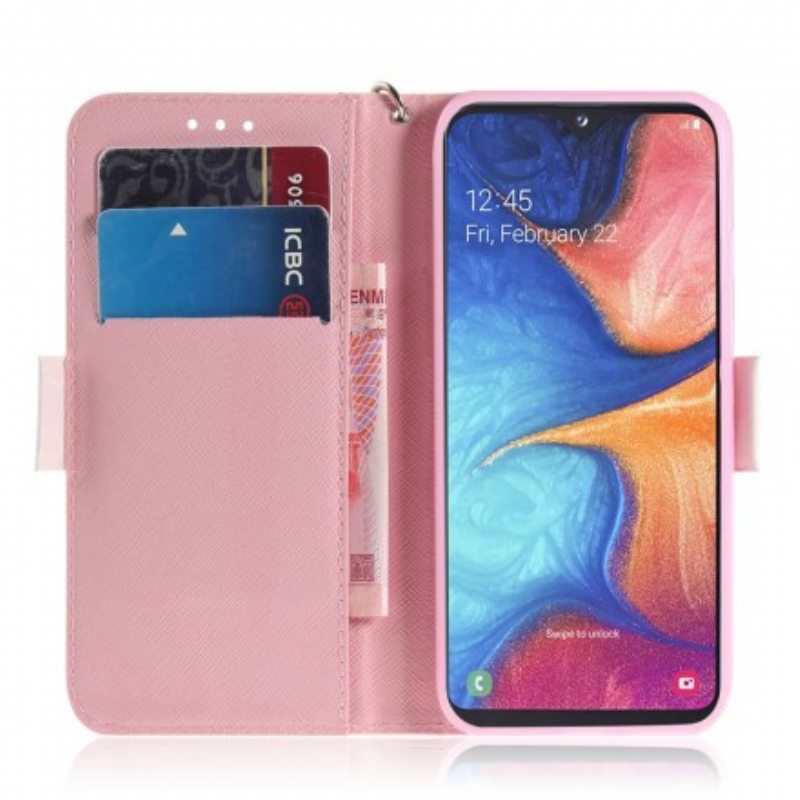 Flip Case Samsung Galaxy A20e Suojaketju Kuori Hihnallinen Pumppu