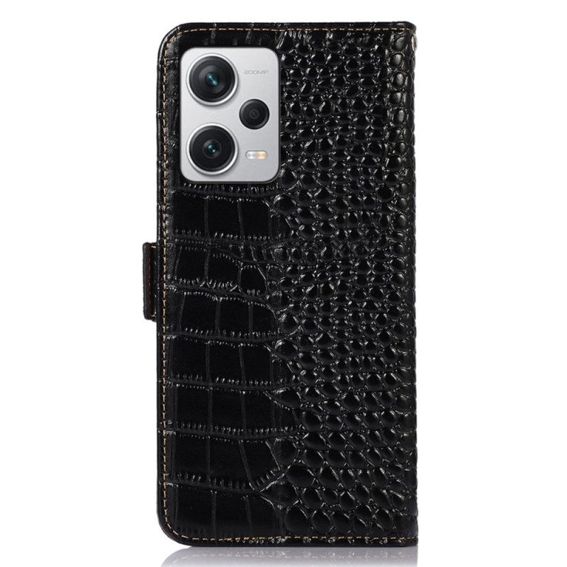 Kotelot Xiaomi Redmi Note 12 Pro Plus Crocodile Style Rfid