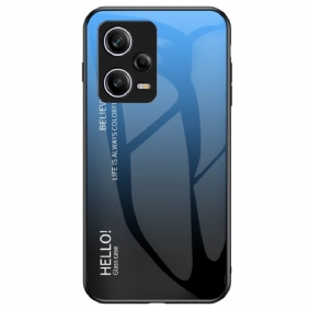 Case Poco X5 Pro 5G Karkaistu Lasi Hello