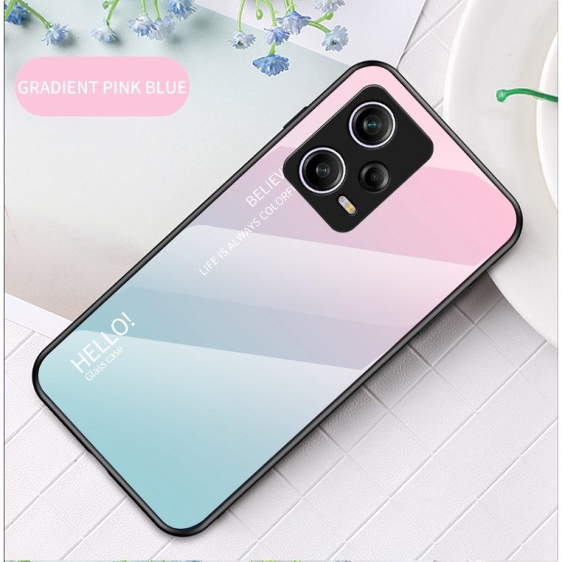 Case Poco X5 Pro 5G Karkaistu Lasi Hello