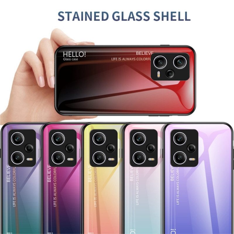 Case Poco X5 Pro 5G Karkaistu Lasi Hello