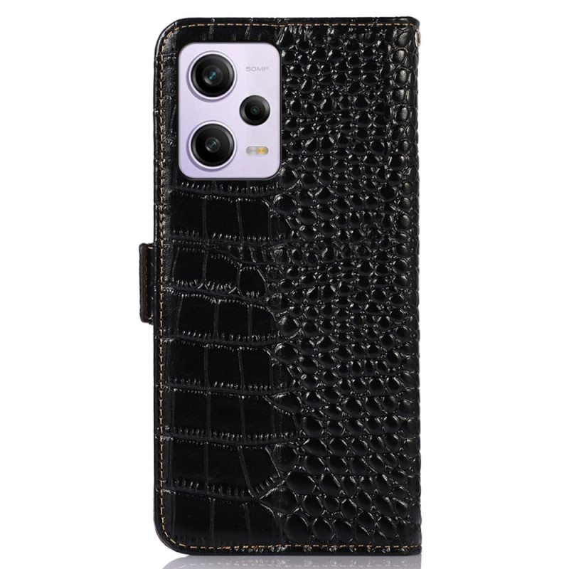 Kotelot Poco X5 Pro 5G Crocodile Style Rfid