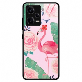 Kuori Poco X5 Pro 5G Flamingo Karkaistu Lasi