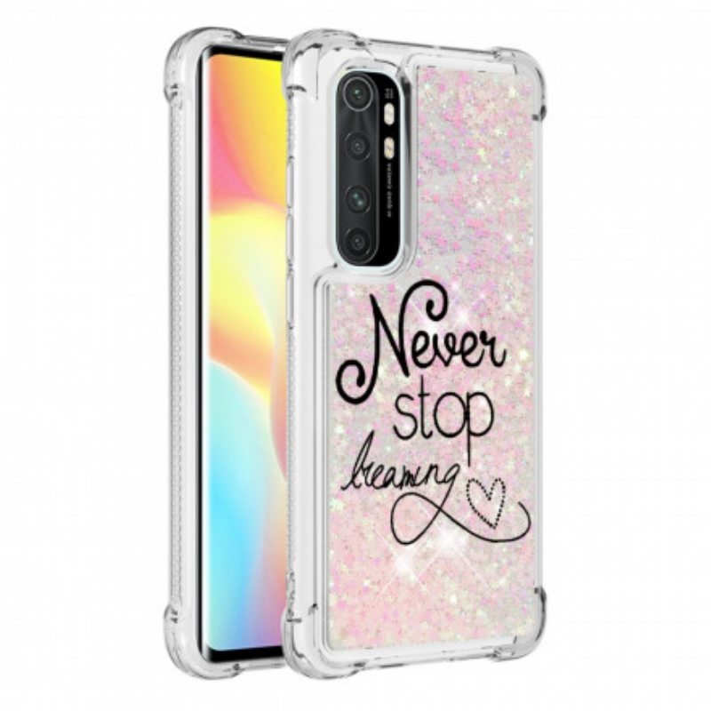 Case Xiaomi Mi Note 10 Lite Älä Koskaan Lakkaa Haaveilemasta Glitteristä